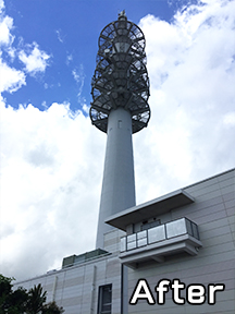 NTT鉄塔（那覇市首里）塗装