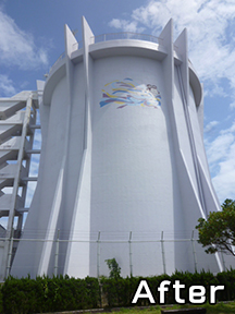 野嵩配水池外面塗装